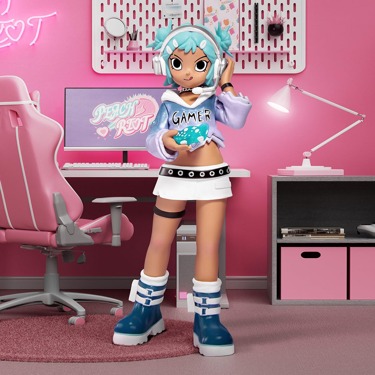 POP MART Peach Riot Rush Hour Series Figures Collectible Art Toys Action Figures Gift Whole Set