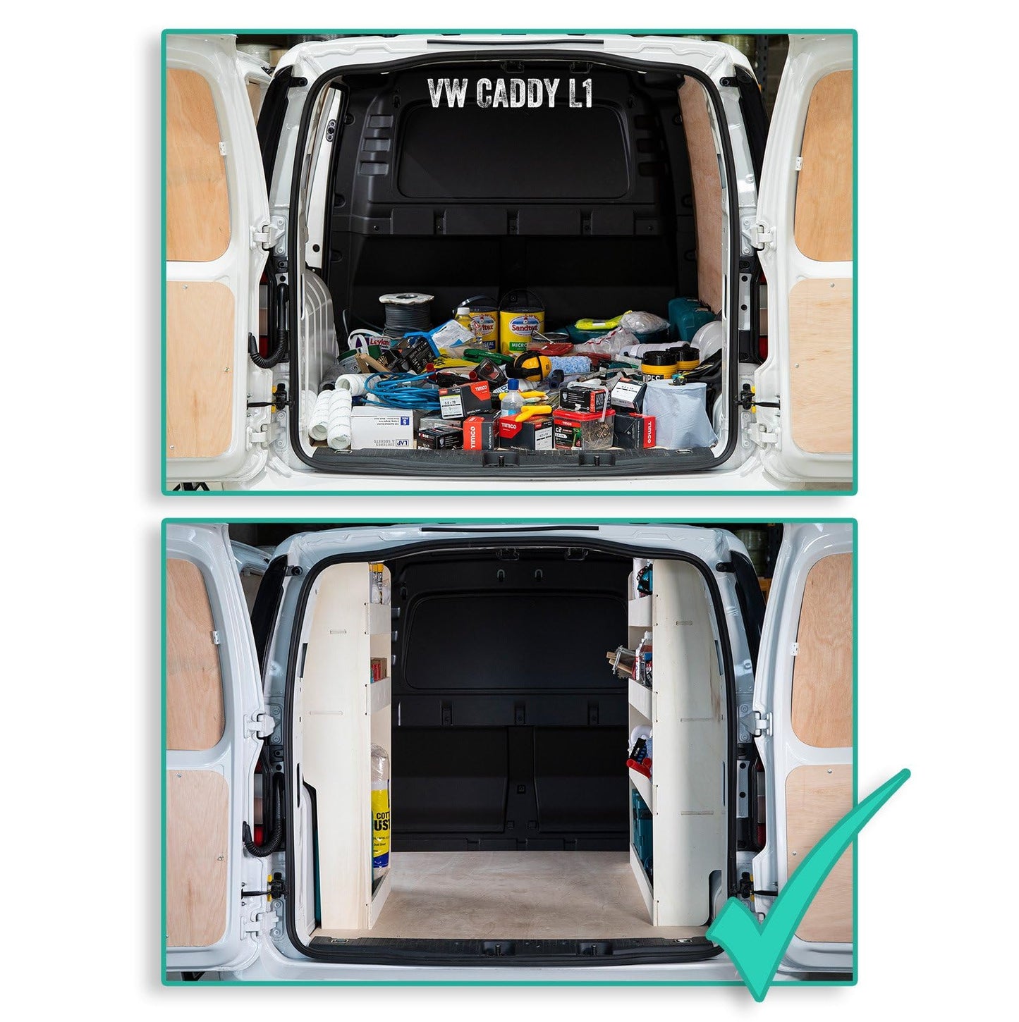 VANIFY - Compatible with Renault KANGOO L2 2008+ vehicle equipment vehicle shelves, passenger side shelf