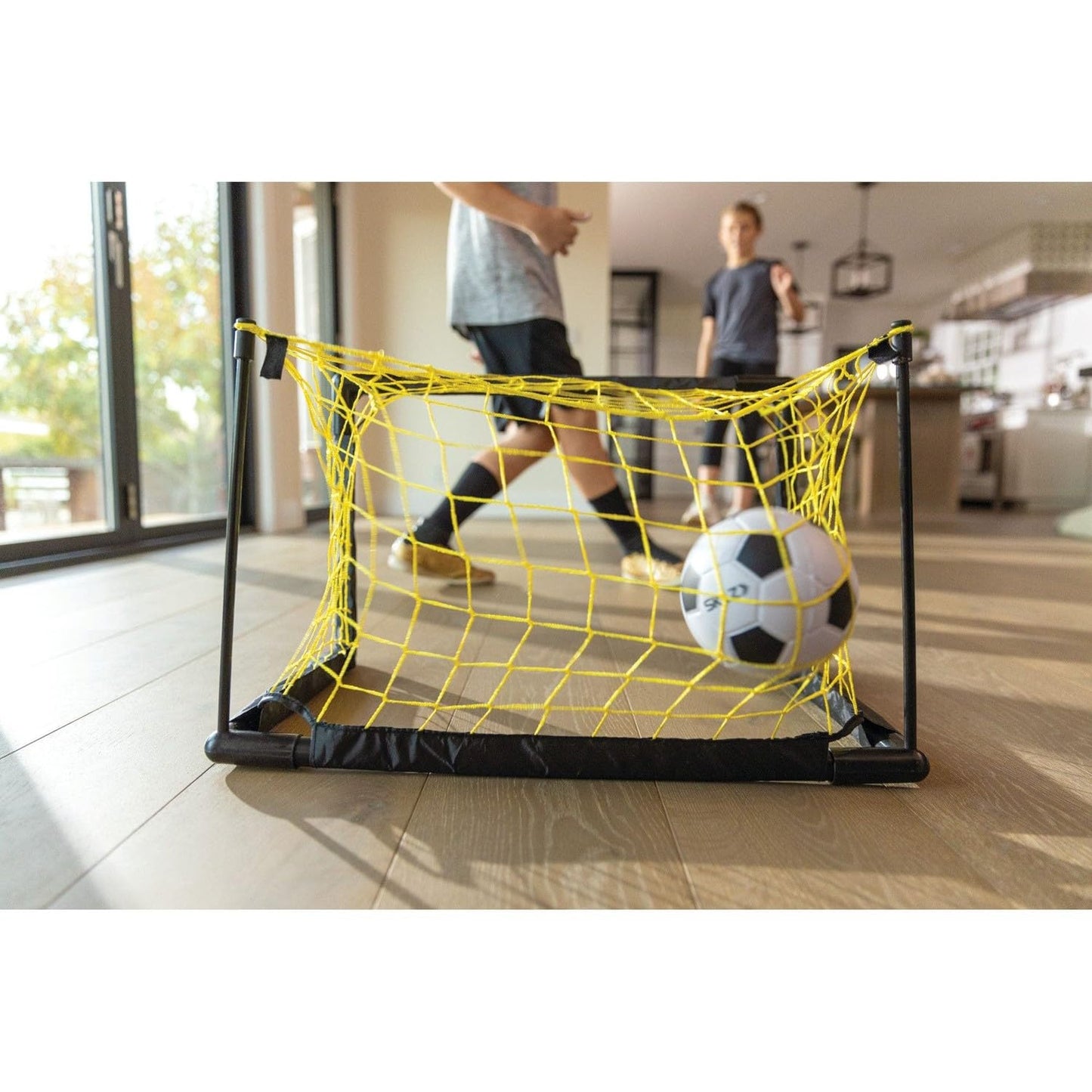 SKLZ Pro Mini Goal, includes 5" soft ball, easy to assemble, White/Yellow