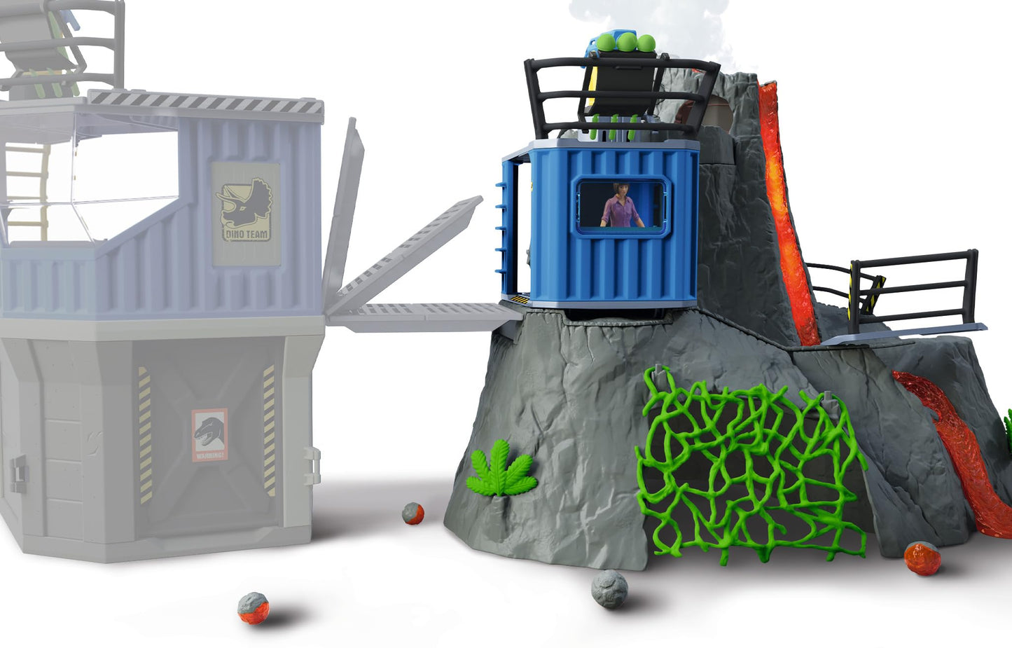Sneak DINOSAURS | Big Volcano Expedition 42564 | Set incl. volcano with eruption function, Yuki, 2 Dino figures | great gift for girls and boys | Dinosaur toy for ages 3 and up | 60 pieces