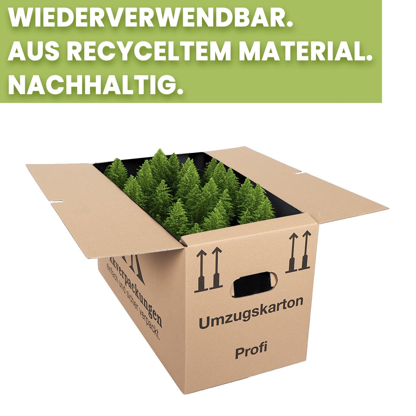 2 double-walled moving boxes, 5 pieces | Extra sturdy & stackable with double corrugation | Strong butterfly bottom | High load capacity | Ideal for any move