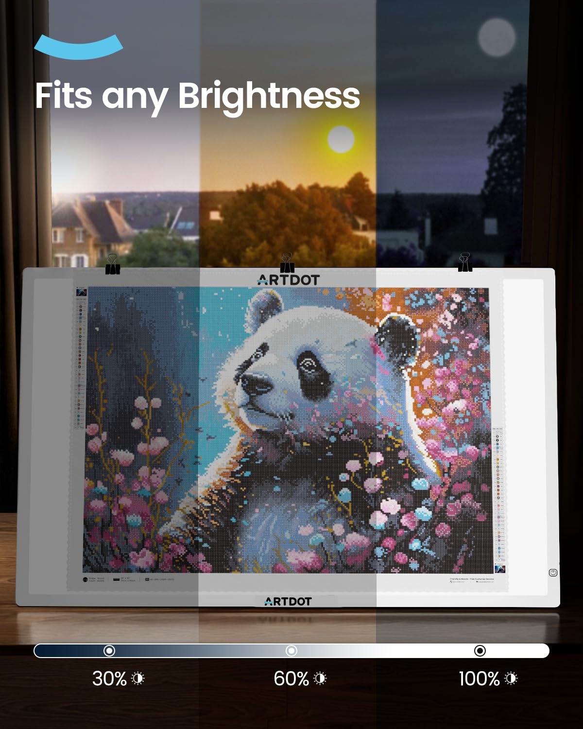 ARTDOT light pad A1 for 5D Diamond Painting accessories, adjustable brightness diamond painting light boards