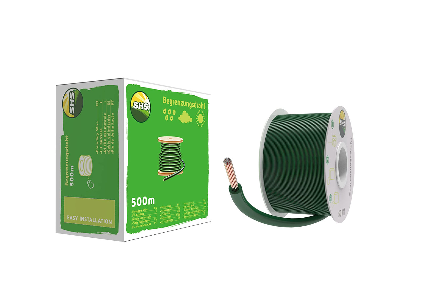 500m boundary wire for robotic lawnmower lawn mower accessories set boundary wire for search cable - compatible with GARDENA/BOSCH/HUSQVARNA/WORX/HONDA/ROBOMOW / Ø2.7mm