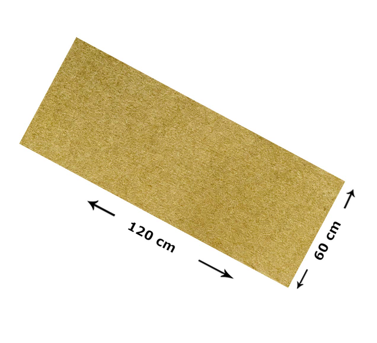 Pemmiproducts rodent carpet 100% hemp, 120 x 60 cm approx. 5 mm thick, pack of 10, rodent mat, hemp mat for rabbits, guinea pigs, rodents, Hemp mat