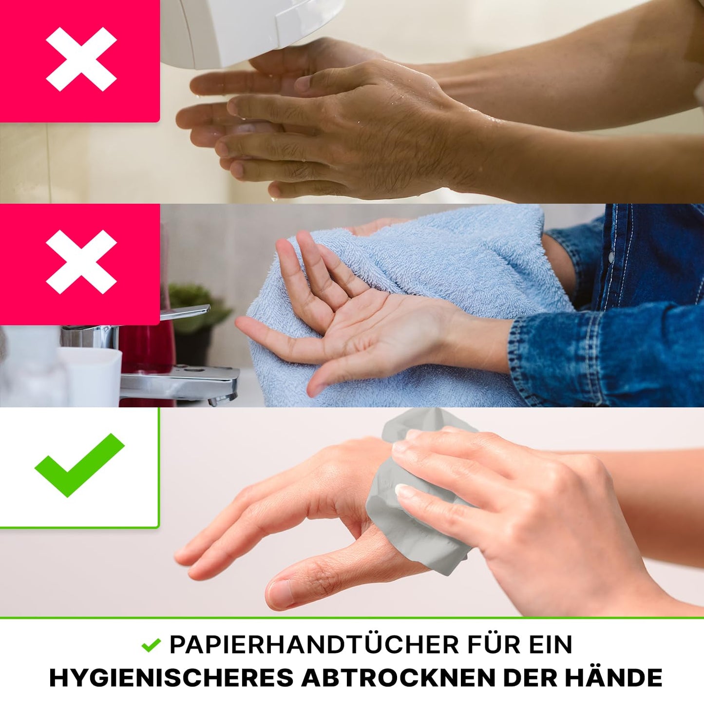 10000x ARNOMED® paper towels 25x23cm, towel paper, zigzag fold paper towels for paper towel dispenser, recycled folded towels, paper towels, disposable towels, disposable hand towels tissue.