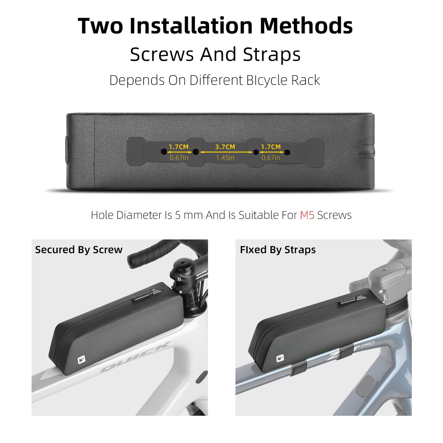Rhinowalk bicycle frame bag 0.7L waterproof tube bag top tube bags bike bag front bag handlebar bag bike accessory