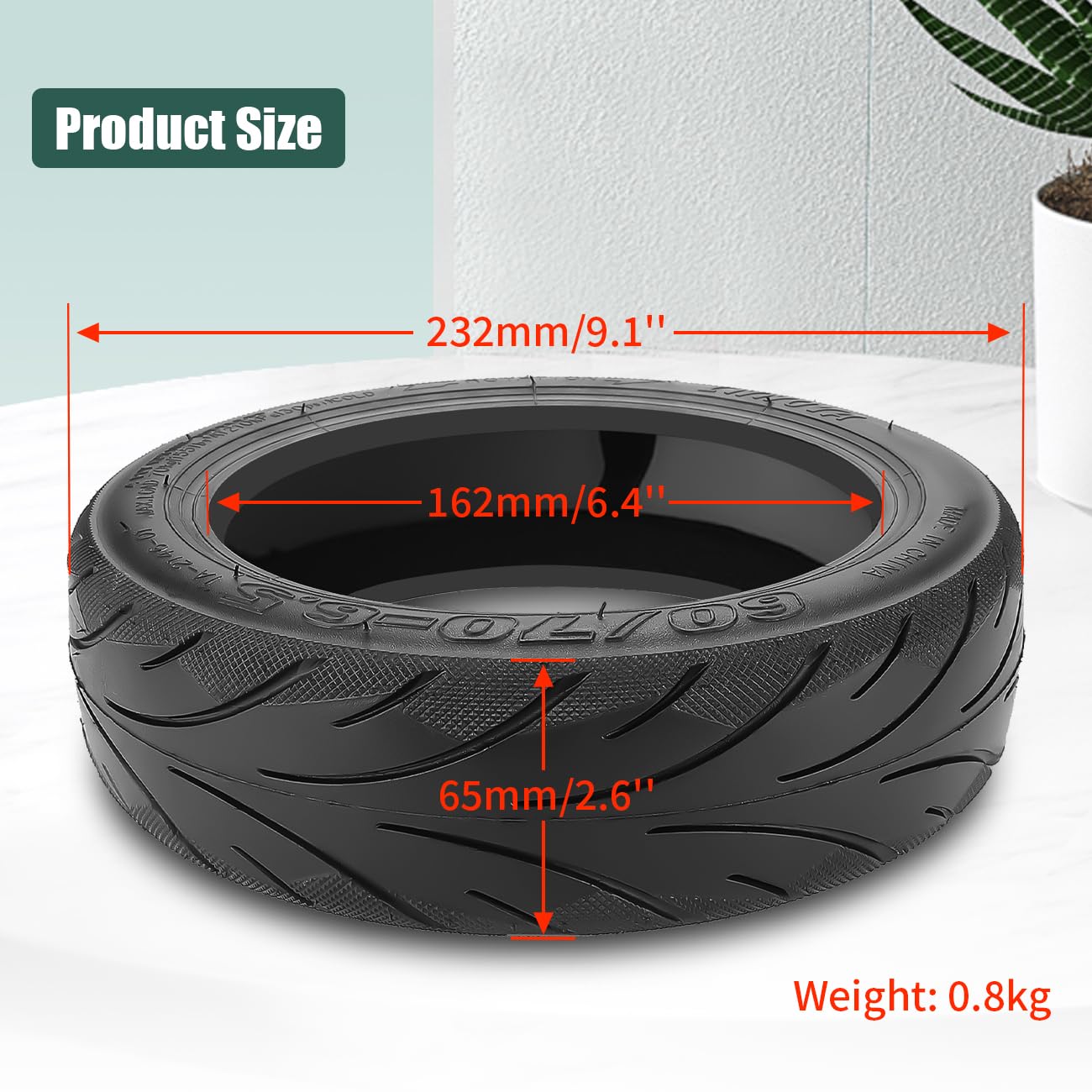 Prodrone Max G30 Self-repairing tire, 60/70-6.5 Self-repairing tire for Segway Ninebot Max G30D 2 / G30D / G30E / G30E 2 / G30P / G30LP Scooter Tire (Self-repairing*2)