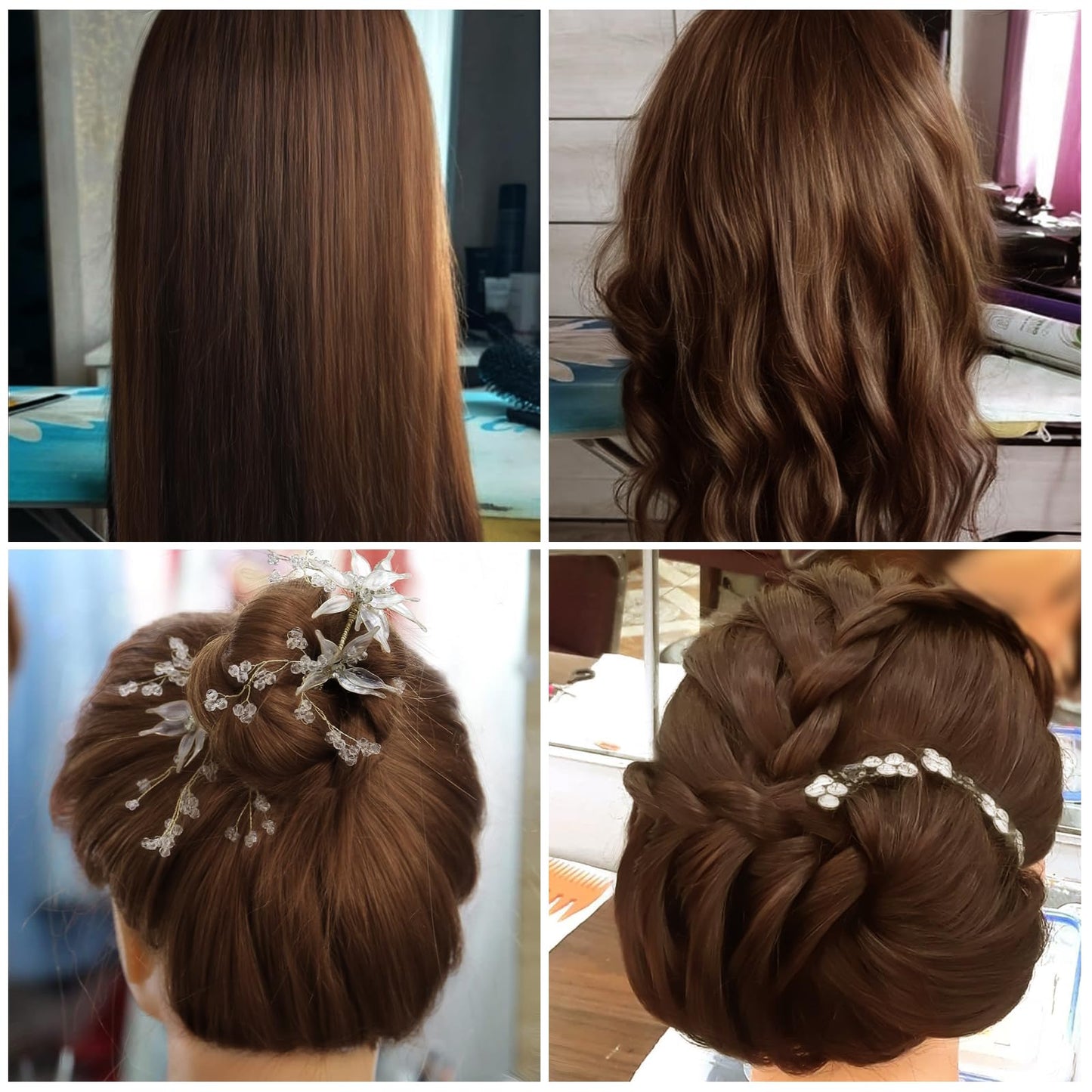 Mannequin Head Real Hair, TopDirect 66cm/26 Inch 70% Human Hair Practice Head Hairdressing Training Head with Braiding Tool & Stand & 7 PCS Colored Hair Extensions