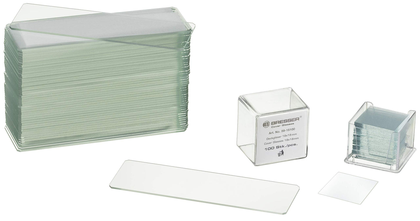 Bresser permanent microscope slides (set of 50) & microscope slides/coverslips (50x/100x)