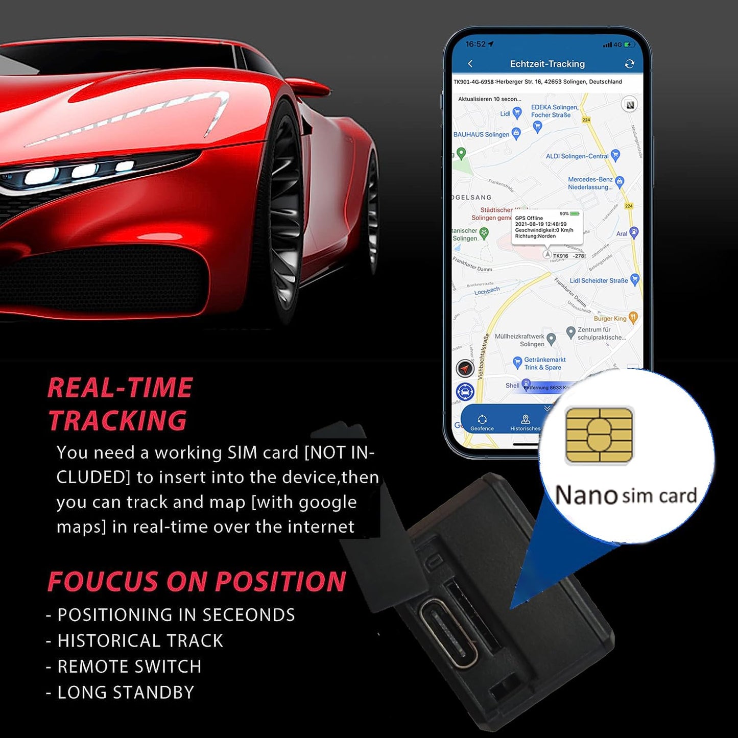 4G Mini GPS tracker car GPRS locator waterproof unlimited distance real-time tracking transmitter small 4G GPS sender theft prevention child baggage valuable handbags 4G TK901