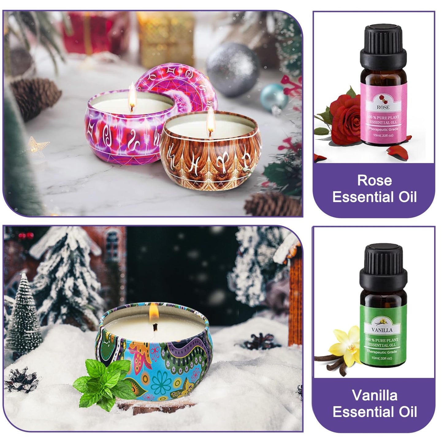 IGUGI Candle Making Kit, DIY Candle Making Set includes candle pouring set, wick stickers, and stirring spoon. Perfect for adult beginners looking to create their own candles.