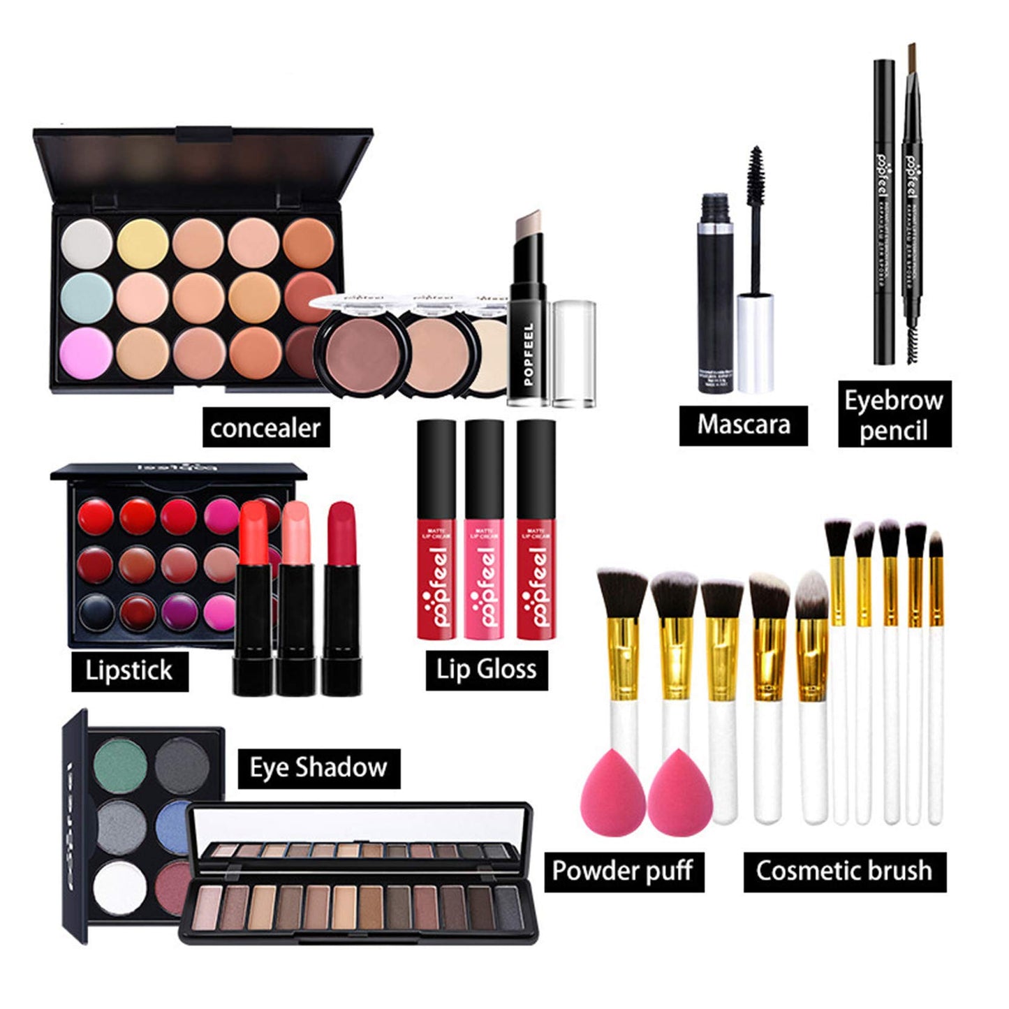 CHSEEO Makeup Gift Set Makeup Kit Cosmetics Makeup Palettes Makeup Case Makeup for Face, Eyes, and Lips #7