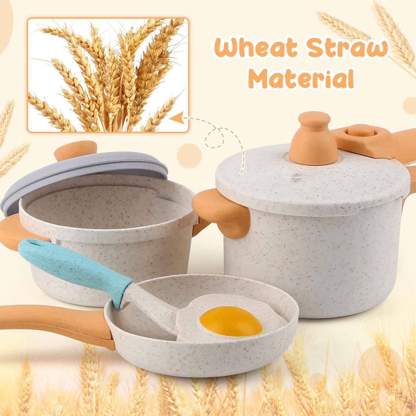 Dreamon Mud Kitchen Accessories Outdoor Kids Kitchen Play Kitchen Accessories Children's Pots And Pans Set 31PCS Kitchen Role Play Christmas Gift for Ages 3 4 5 6 years