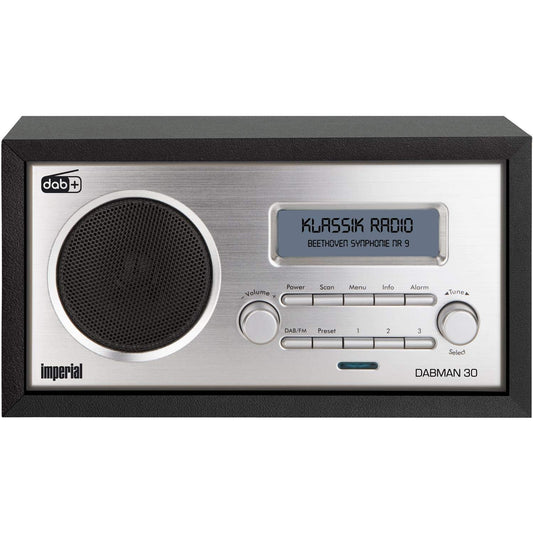 IMPERIAL DABMAN 30 - DAB+ Radio (digital radio, DAB+/DAB/FM, AUX-in, 3 station presets) - black