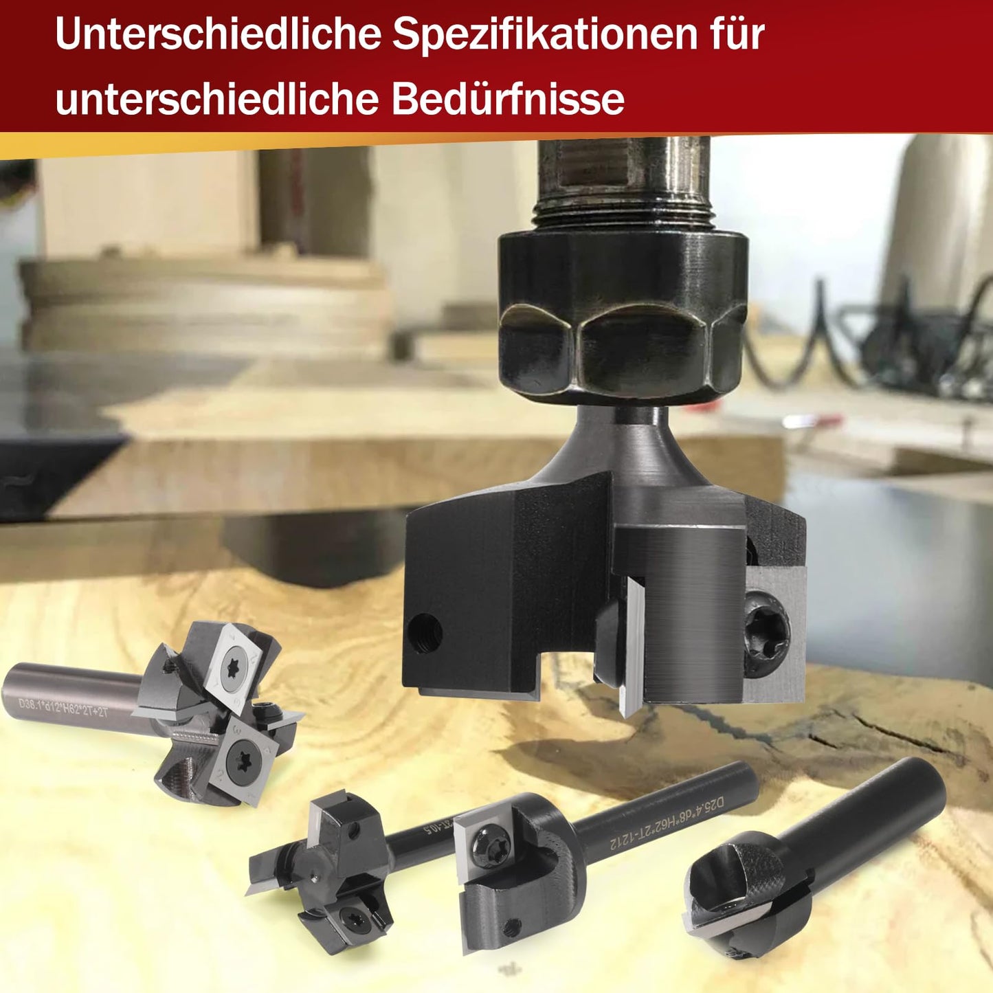 8mm shank 3 flute planing cutter with 10 interchangeable carbide inserts (12x12x1.5mm) for wood. Diameter 39mm, professional planing cutter for routers, cutters & CNC machines (D=39 S=8)