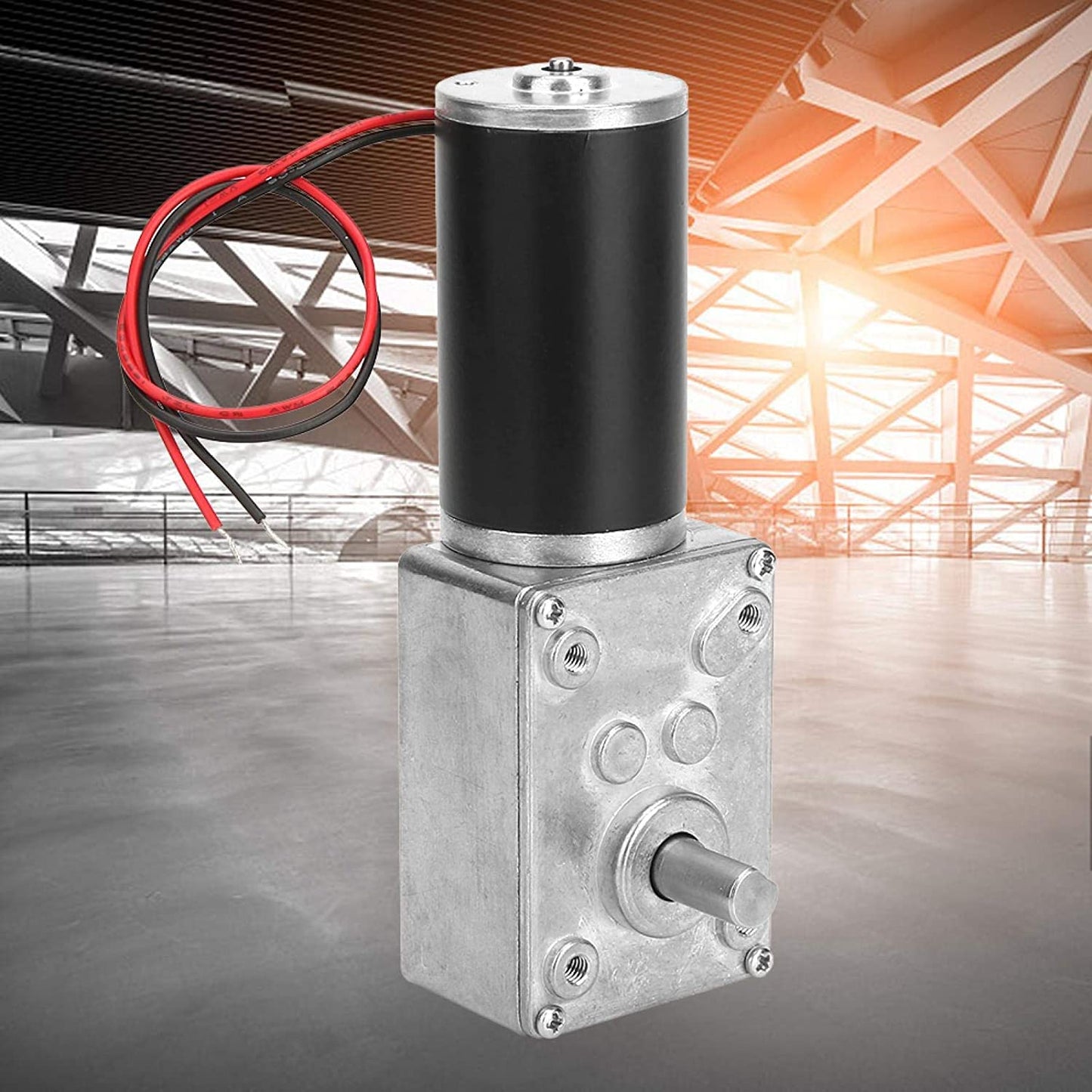 12V 20RPM DC worm gear motor 67kg.cm 31mm High torque Self-locking motor Reversed Mini Turbine Gearmotor for DIY robots Rotary table Door lock Curtain Machine