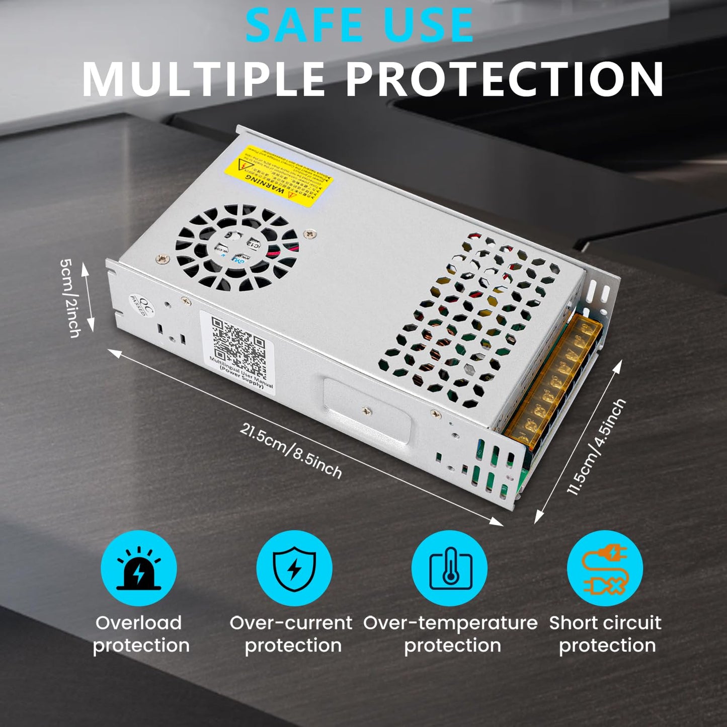 Transformer DC 24V 15A 360W Power Supply Switching Power Supply 230V AC to DC Power Supply 24Volt 15A Transformer Industrial Adapter for LED Strip Light CCTV Camera Radio SMPS 110V/220V (2023 Upgraded)