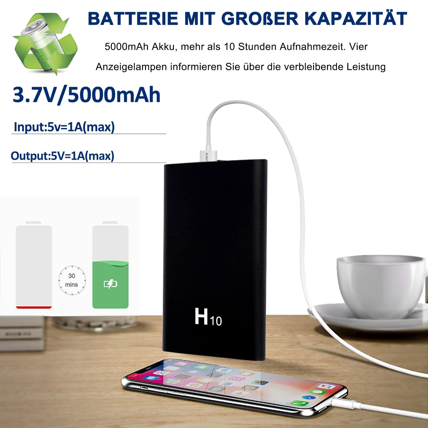 Camera 5000mAh Portable Power Bank Charger