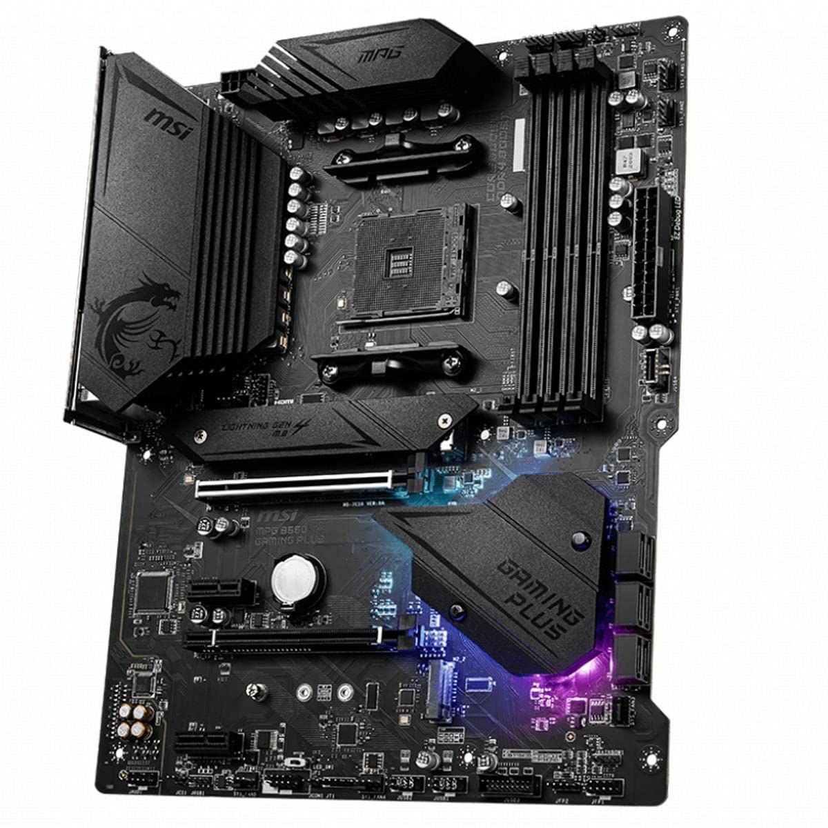 MSI MPG B550 Gaming Plus (ATX AMD AM4 DDR4 M.2 USB 3.2 Gen 2 HDMI ATX Gaming Motherboard AMD Ryzen 5000 Processors