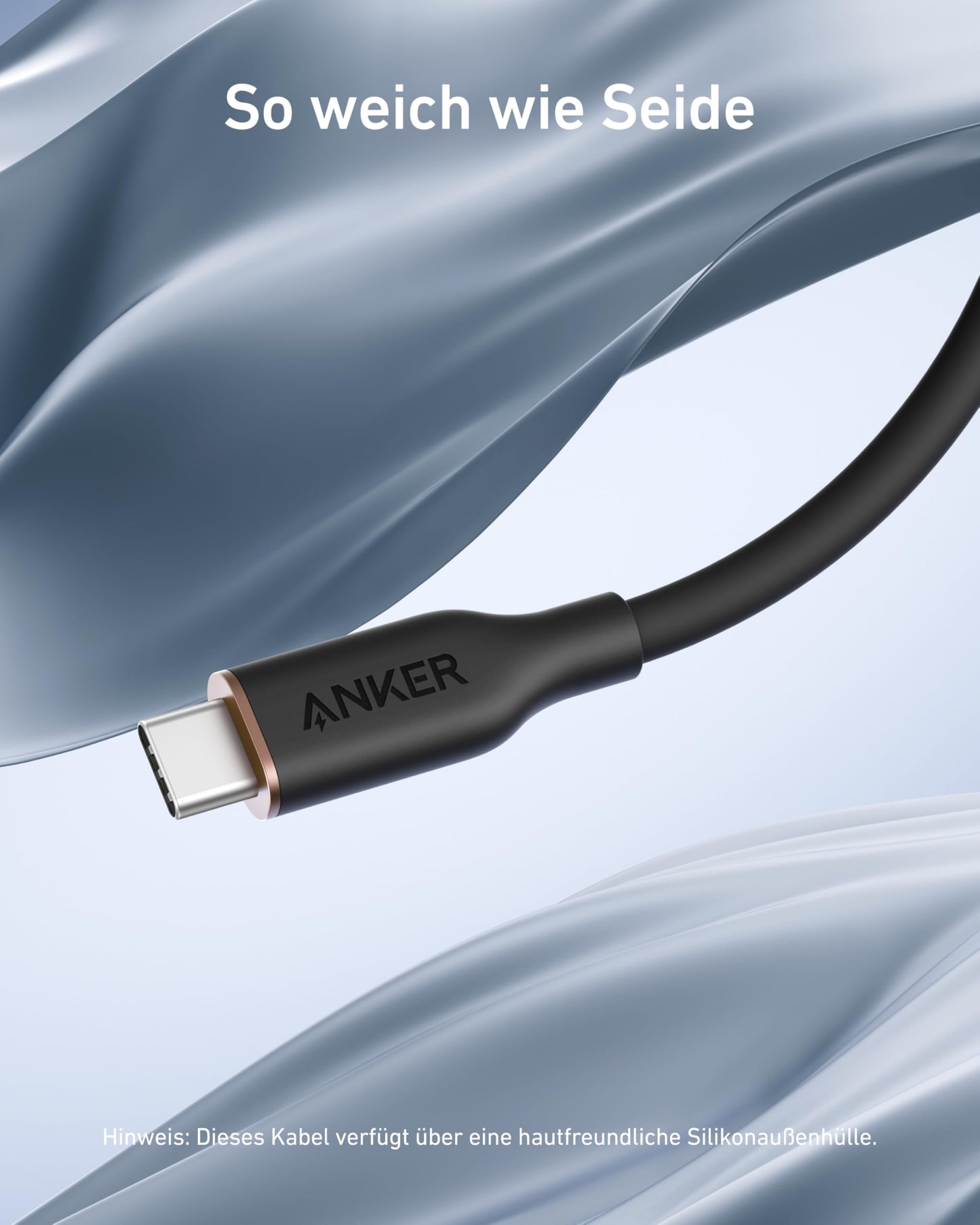Anker Powerline III Flow, USB C to USB C Cable 240W, Type C Cable 90cm, Compatible with iPhone 16/15 Series, MacBook Pro/Air, iPad Pro/Air, Galaxy S24, Pixel, Switch, LG (USB 2.0, Midnight Black)
