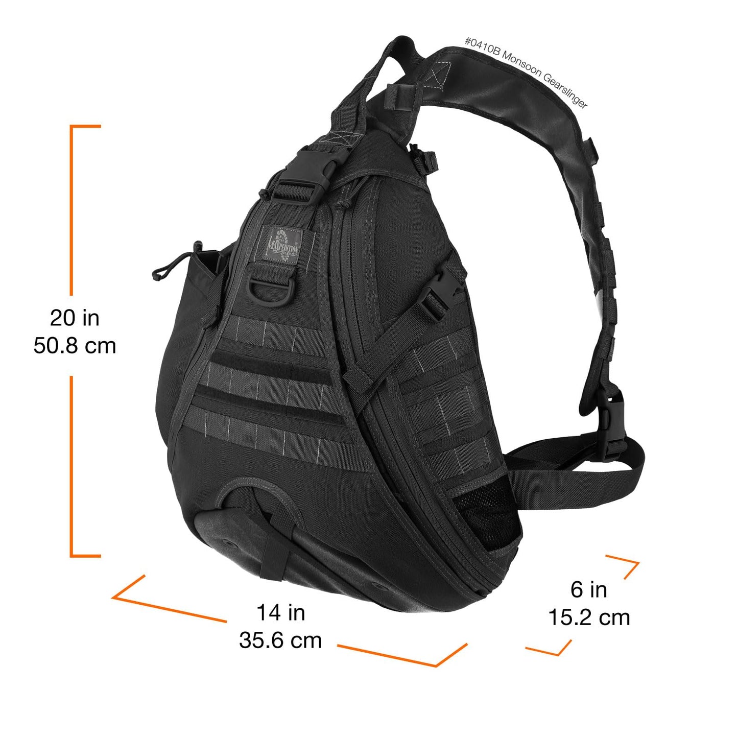 Maxpedition Gearslinger Monsoon, black, 16 liters, 0410