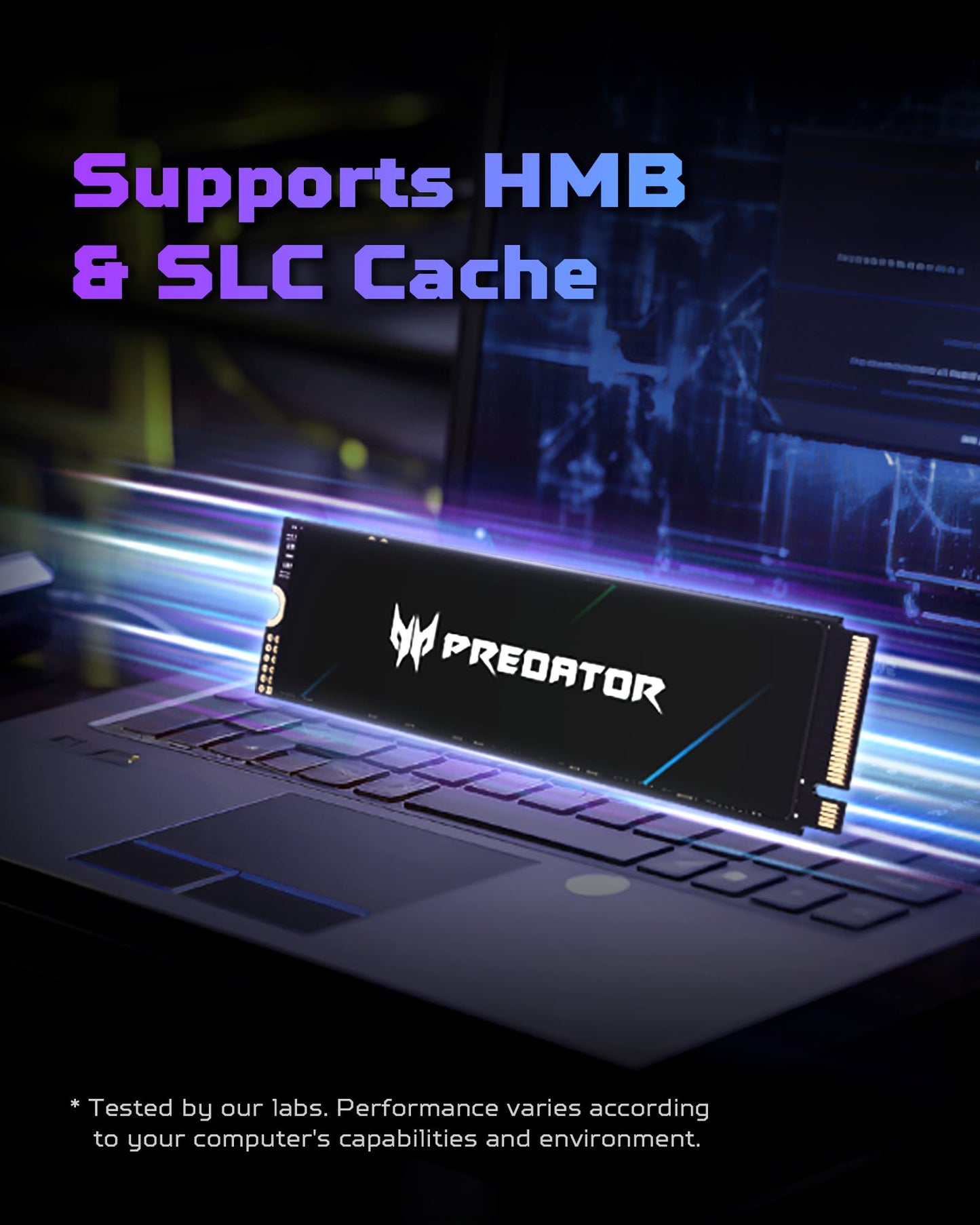 Acer Predator GM7 2TB M.2 NVMe SSD PCIe 4.0 - Read speed up to 7400 MB/s - TLC NAND Flash - Professional Gaming Internal Drive for PC, Laptop & PS5