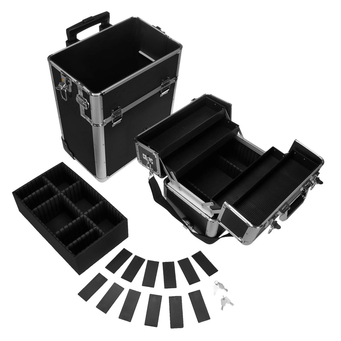 Anndora 2-wheel tool trolley 60 liters tool case black