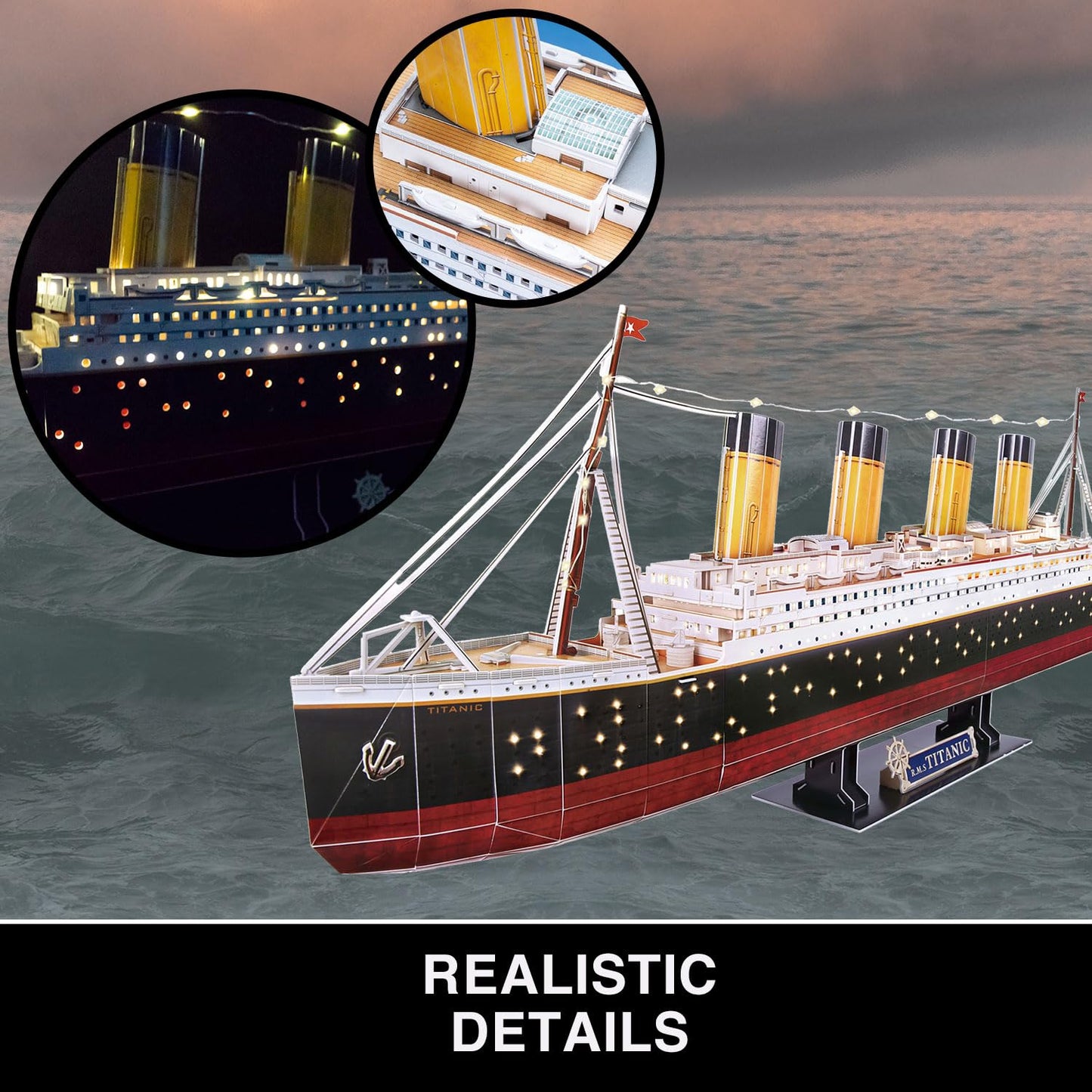 3D Puzzle Kids - Titanic Model | 3D Puzzle Adults | Titanic Toy | Gift for Kids Ages 8+ | 266 Pieces | DIY