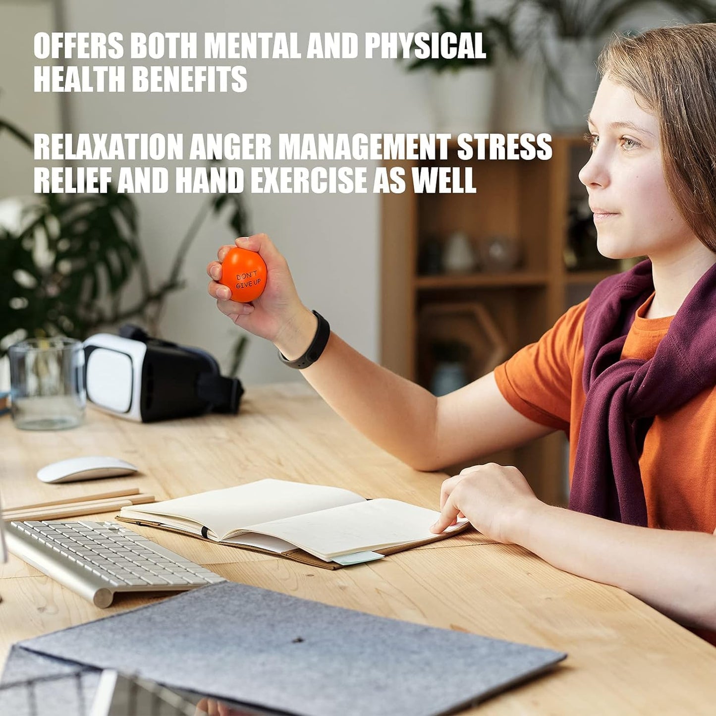 KDG Stress Ball Adult Motivational Stress Balls (6-pack) for kids and adults, stress relief balls with quotes to alleviate anxiety and anger as a gift.