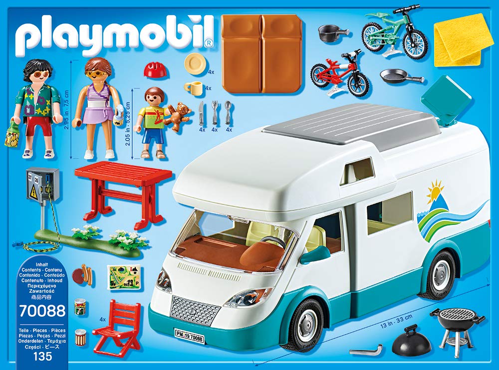 PLAYMOBIL | Family Fun | Family RV | with removable roof | Toy for kids 4+ years | 70088