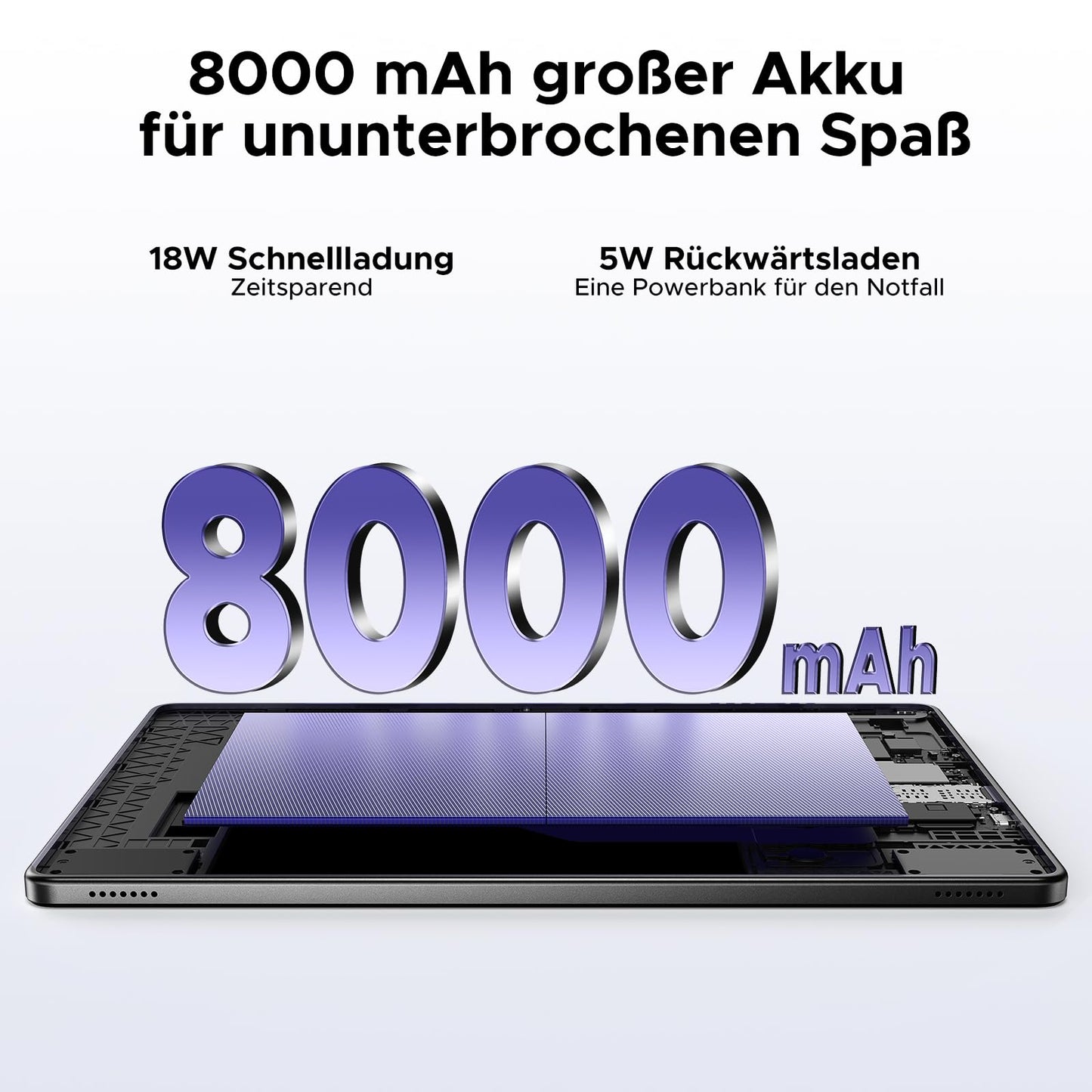 DOOGEE Tab G6+ 2025 – Latest Android 15 AI Tablet 11 inches, FHD+, Tablet with SIM Card Slot, 32 GB RAM + 256 GB ROM/2 TB, 8000mAh, Octa-Core T7280, 4G LTE, Widevine L1, Bluetooth 5.0, GPS