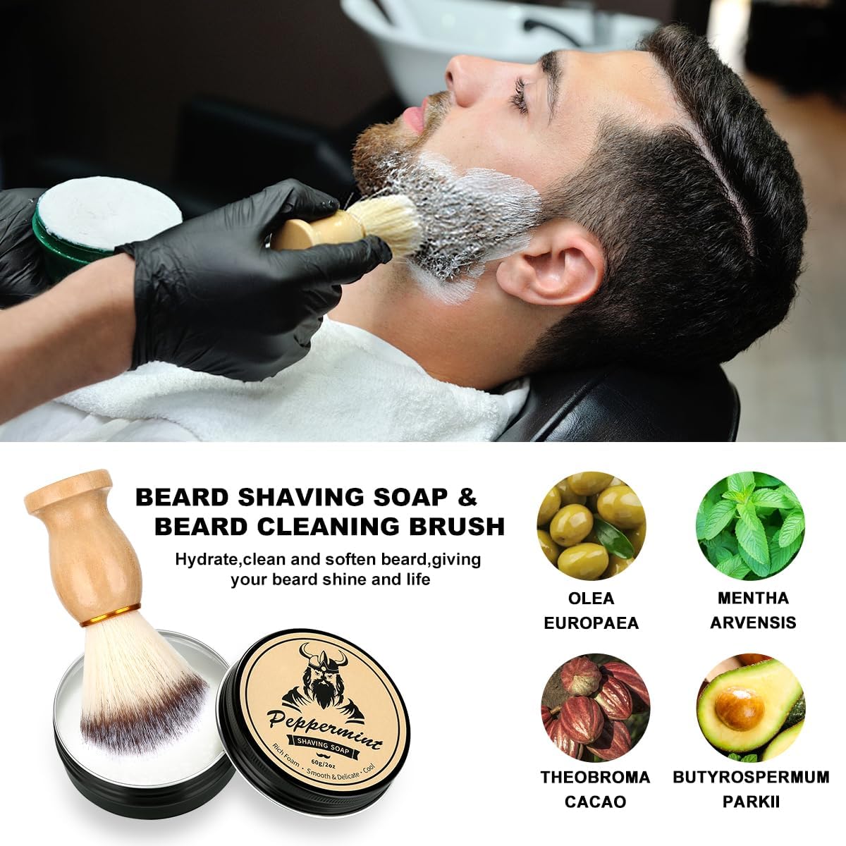 EXREIZST Beard Grooming Kit for Men, Beard Care Set with 2 Beard Oil Beard Balm Beard Comb Beard Brush Beard Stencils Mugs Travel Bag, suitable for birthday gifts for men Him Father Husband Brother Friend