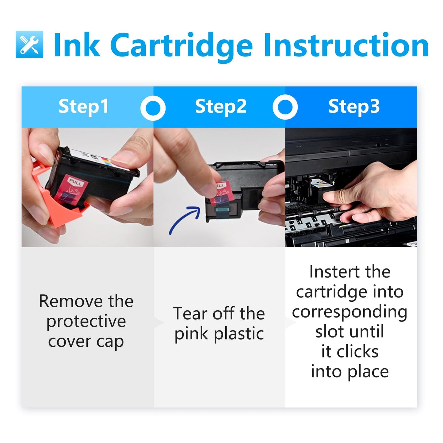 BunToner 305 XL cartridges Compatible for hp 305 printer cartridges XL Set for HP DeskJet 2720e 4120e HP Envy 6000 6420e Pro 6430 6432 Printer (Black, Color, 2-Pack)