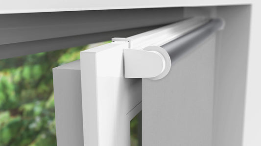 Home-Vision® Blackout Roller Blind Clamp Fix, no drilling with clamp supports, window blind, side pull blind, blackout blind, lightproof thermal blind (Grey, W125cm x H150cm)