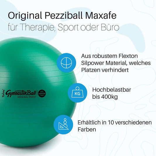 PEZZI MAXAFE Exercise Ball Pezzi Ball Therapy Ball 75 cm Fitness Ball Ruby