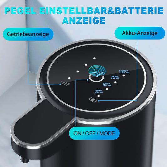 Amyzavls automatic soap dispenser, 380ml wall-mounted touchless electric soap dispenser with sensor, USB rechargeable foam soap dispenser for bathroom, kitchen, office in black.