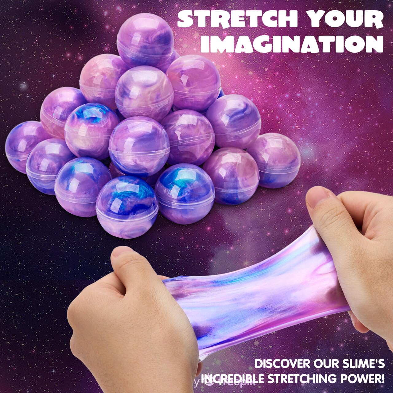 JOYIN 24 Pack Slime Kit (Pink), Galaxy Slime Ball Slime Set Party Gifts - Fluffy, Non-Sticky, Mess-Free, Stress-Relieving, Slime Kits for Girls and Boys - Children's Birthday Party Favors Set