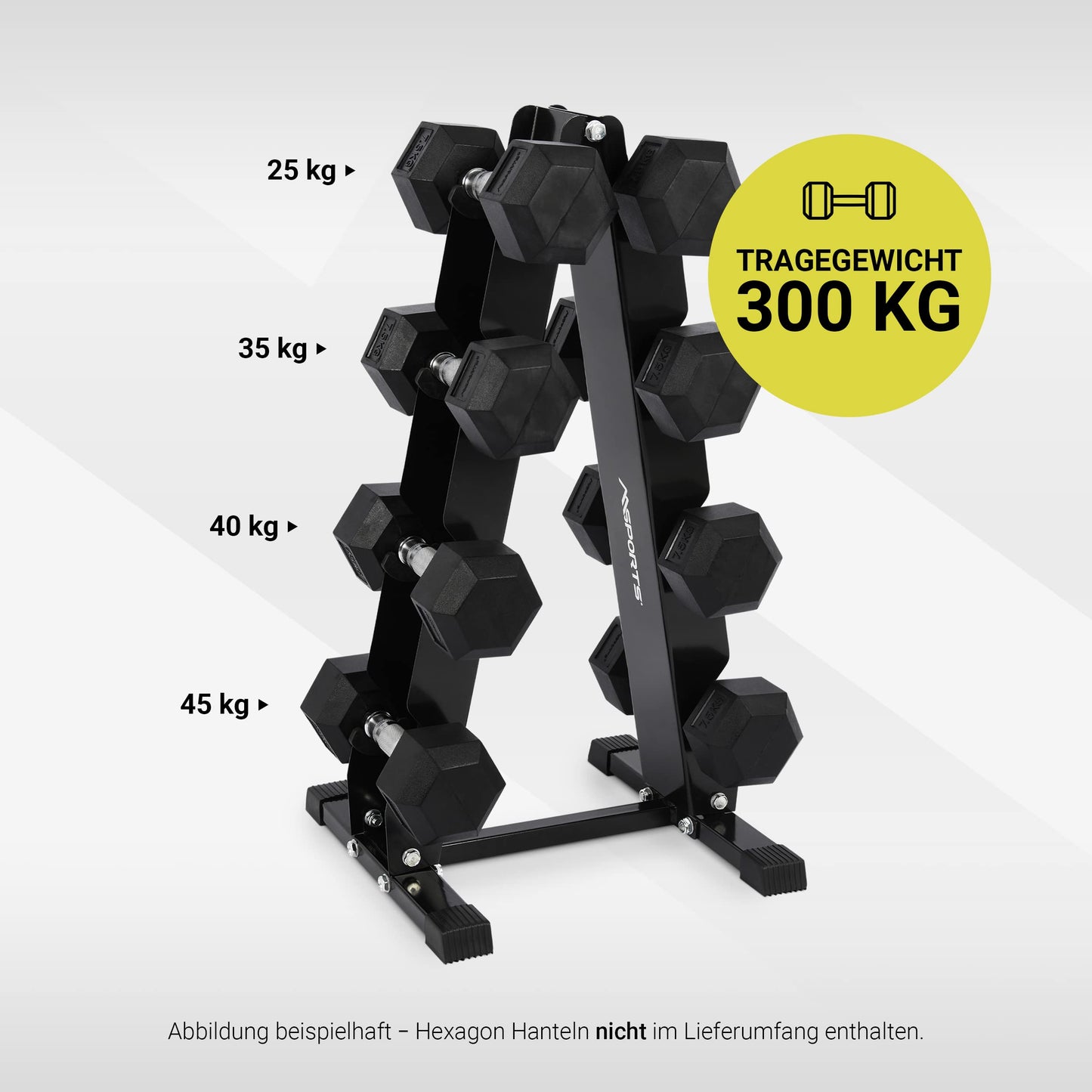 MSPORTS Dumbbell Rack with 300kg Capacity Dumbbell Stand Dumbbell Rack