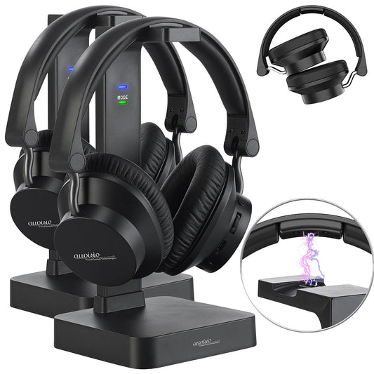 auvisio Digital Wireless Headphones & Hearing Amplifier, 98db TV Mode, Set of 2