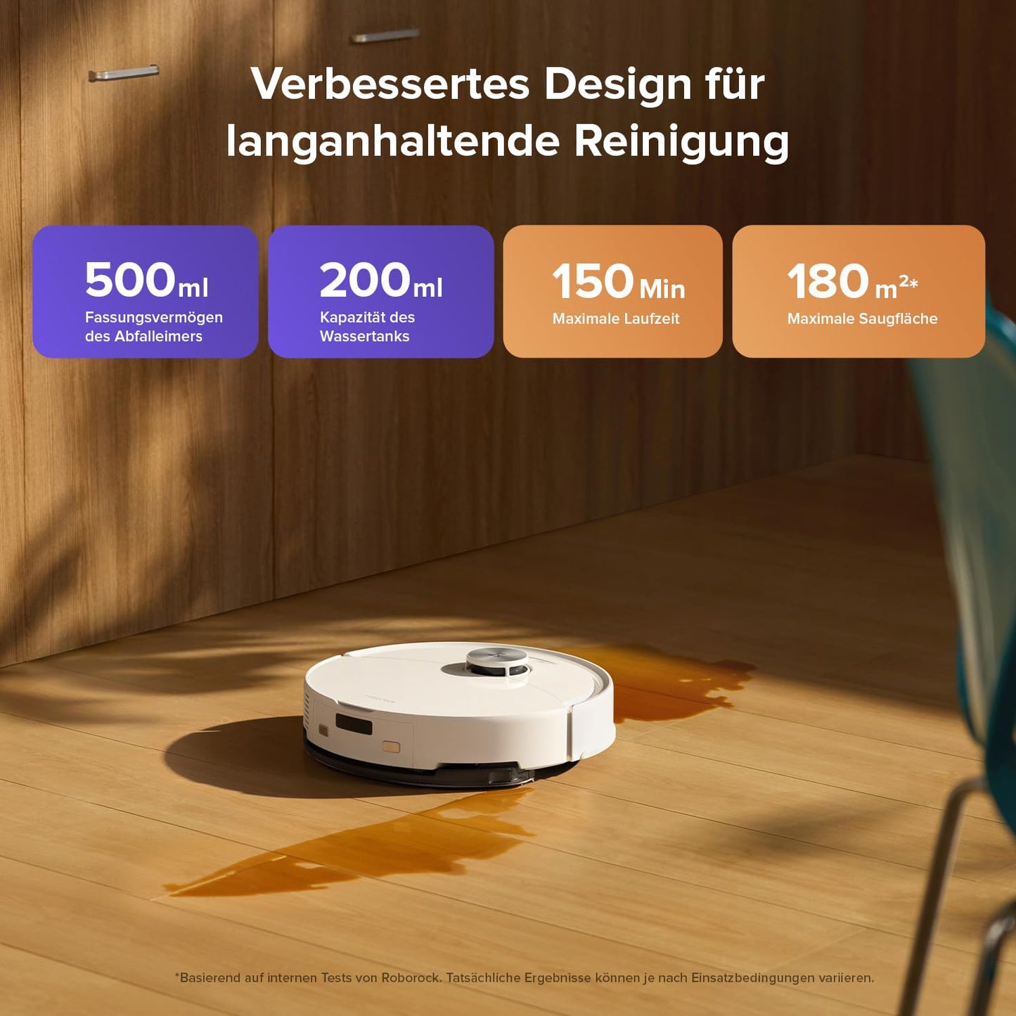 Roborock Q10 S5 robot vacuum with mopping function, 10,000 Pa HyperForce suction power, Dual Anti-Tangle System, Auto Lifting Mopping, ideal for pet hair, carpets, hard floors (White)