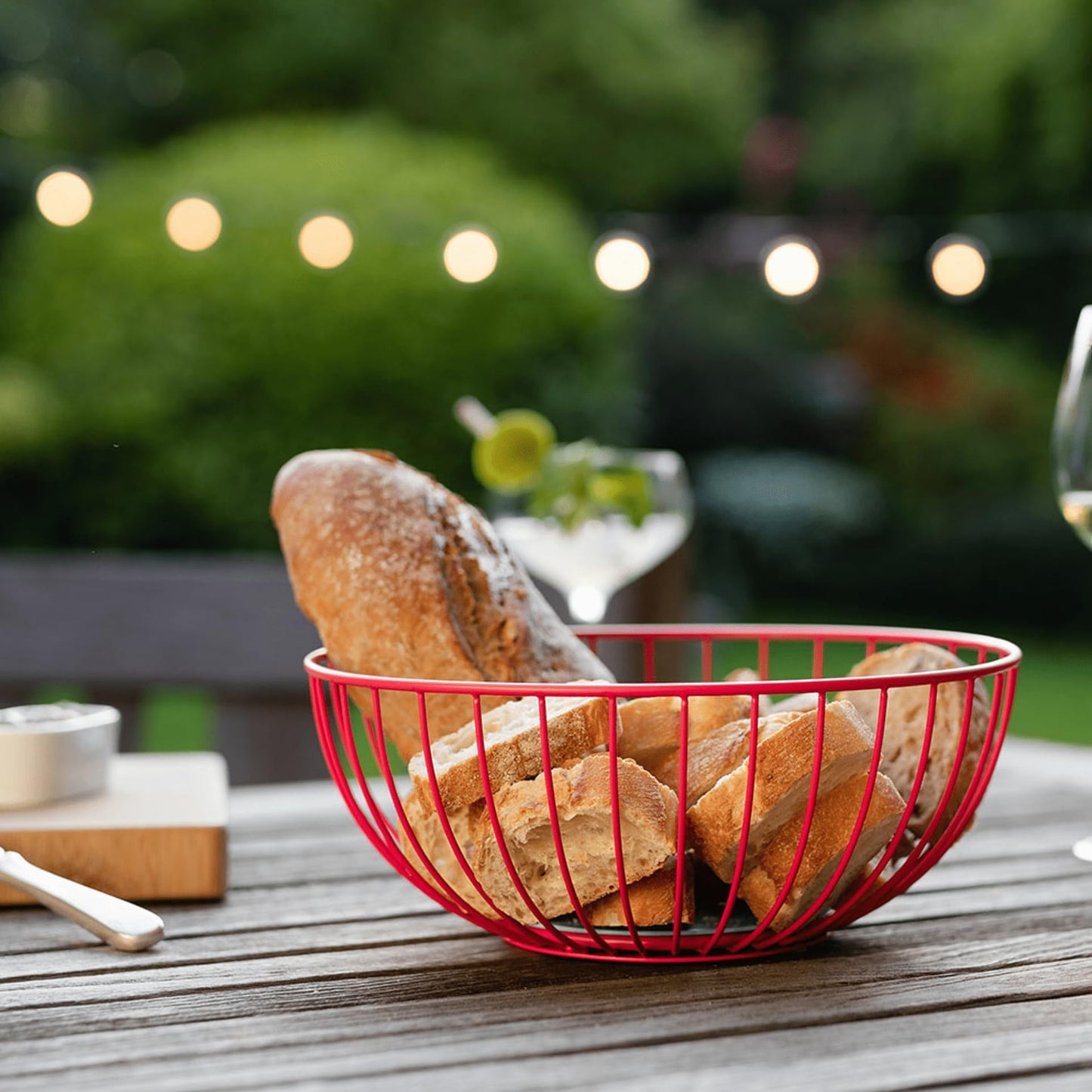 REMEMBER Stylish fruit bowl & bread basket Chilli - Elegant and practical fruit basket - Space-saving fruit storage - Stainless steel, powder-coated