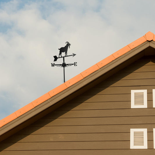 Support Wind Vane Goat Decorative Weather Indicator Made of Resilient Material for Garden, Roof, and Retro Design Windproof for Garden Decoration and Wind Direction Indicator