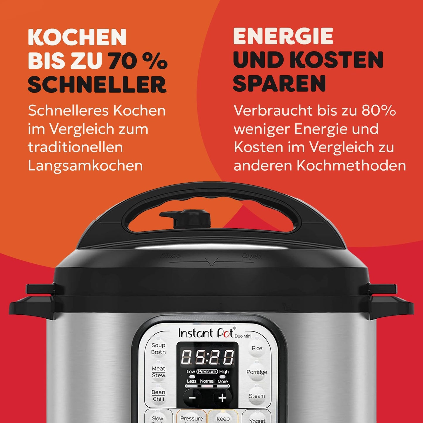 Instant Pot Duo 30 Electric Multicooker 3L - Pressure Cooker, Slow Cooker, Rice Cooker, Sauté Pan, Yogurt Maker, Steamer, and Food Warmer, made of stainless steel, Silver
