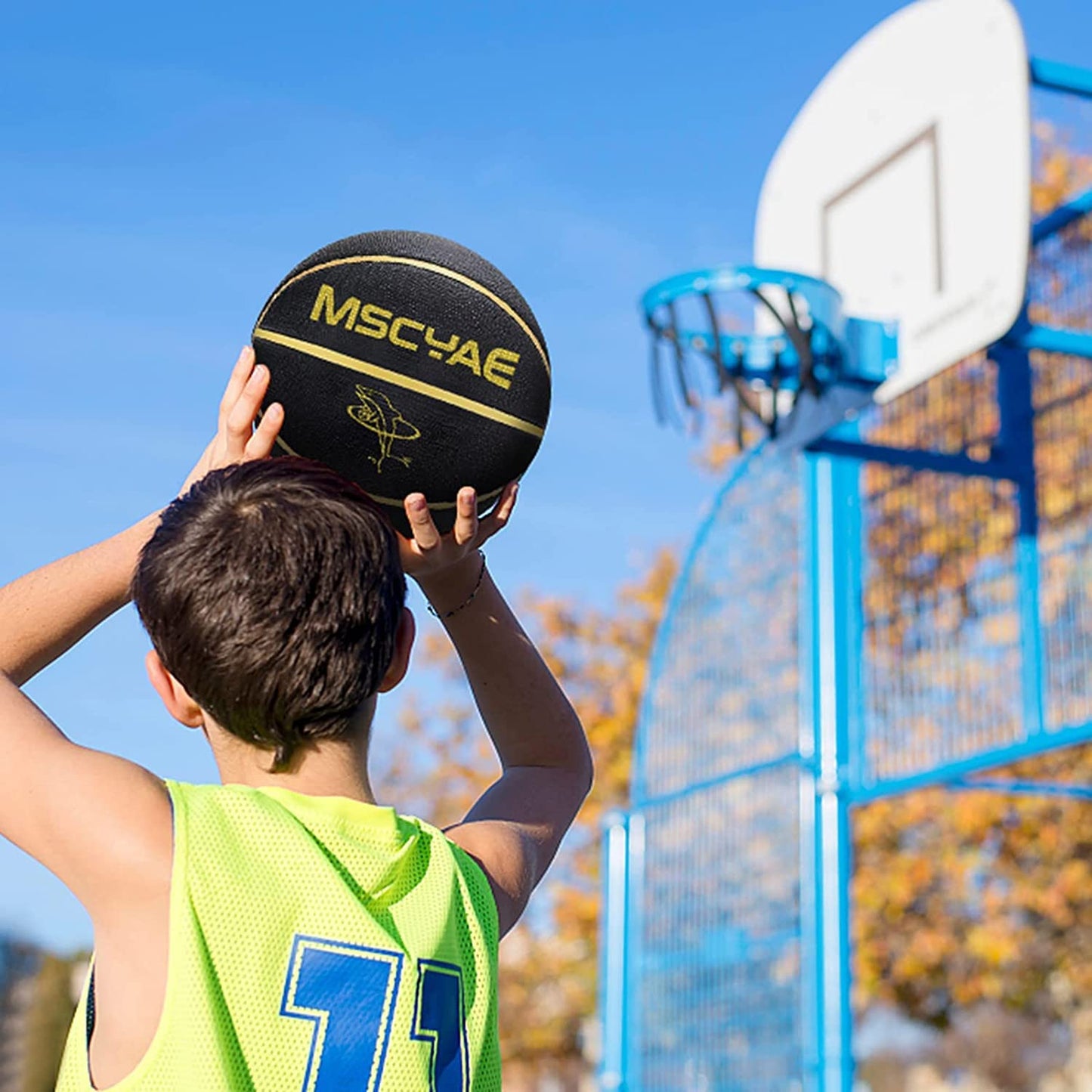 Basketball Size 5 for kids - Mini Basketball Size 3 for youth kids hands - Outdoor Rubber Black