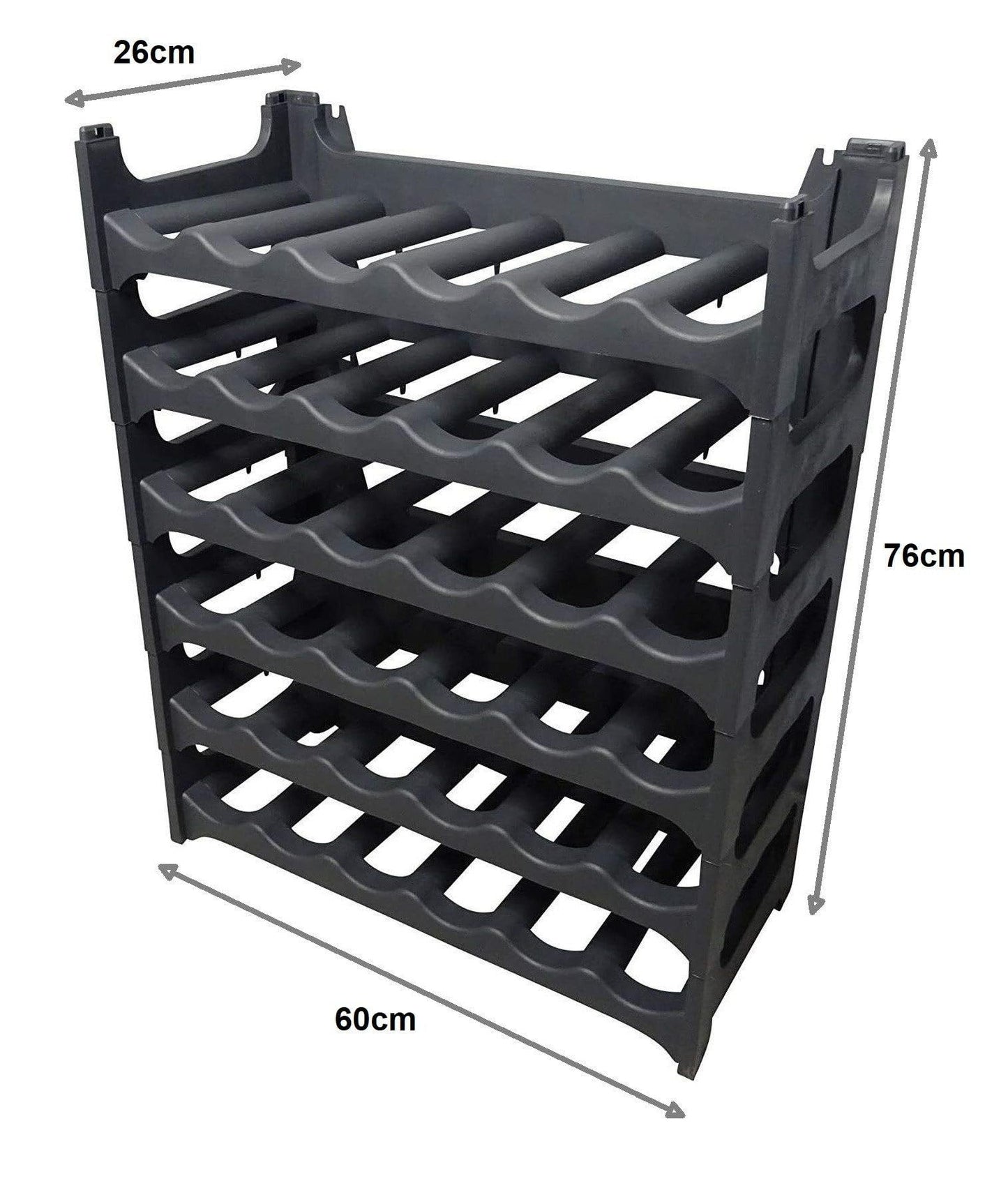 Alpfa bottle rack Made in Germany anthracite for 36 bottles stackable.