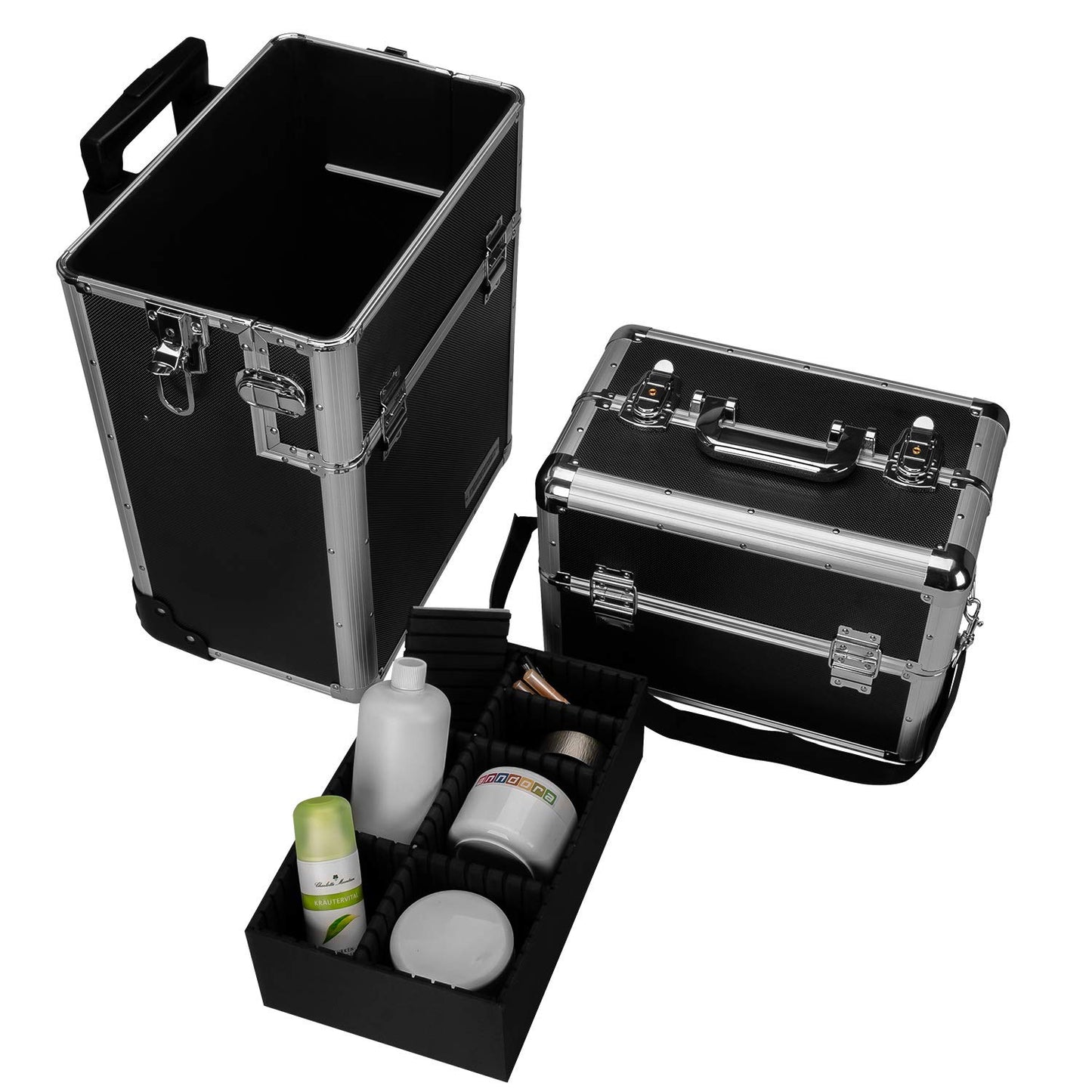 Anndora 2-wheel tool trolley 60 liters tool case black