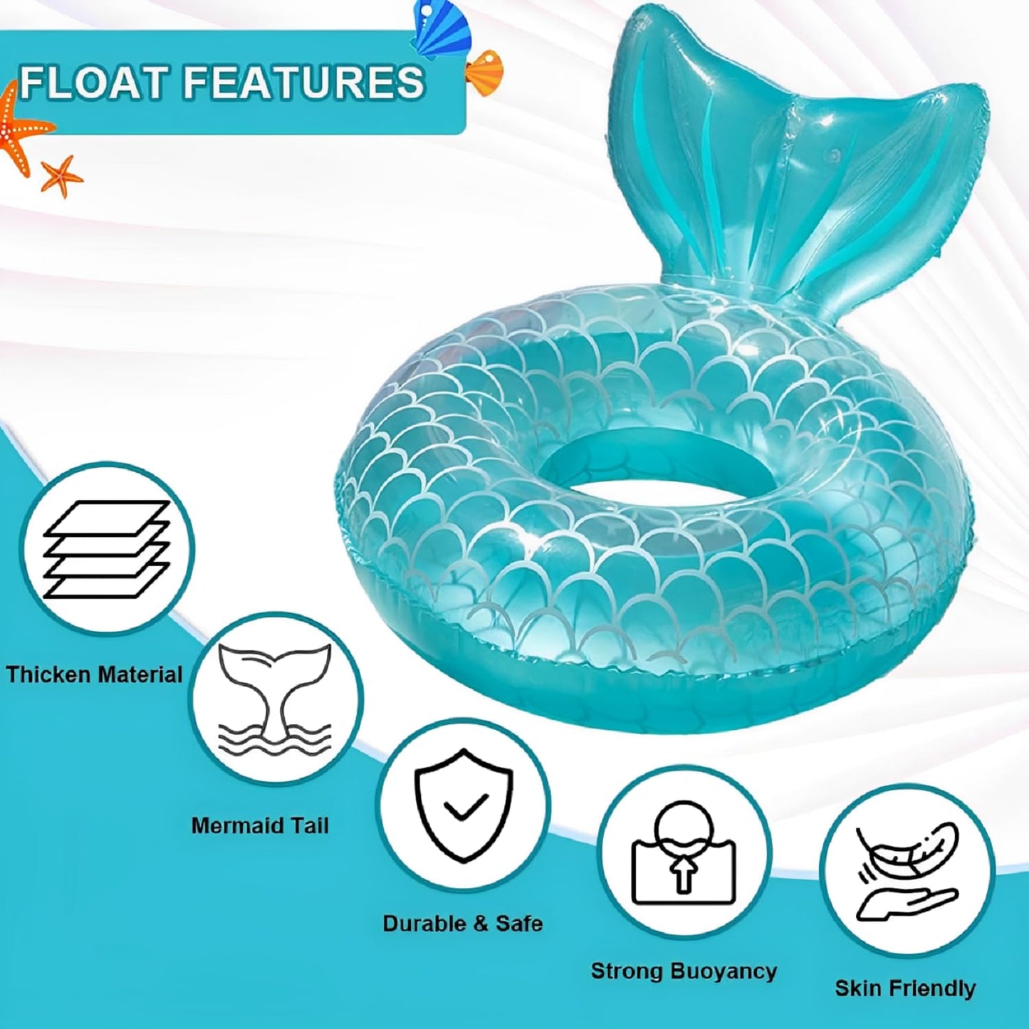 Adult 105cm pool inflatable swim ring giant air mattress inflatable swim ring water beach party toy water toy