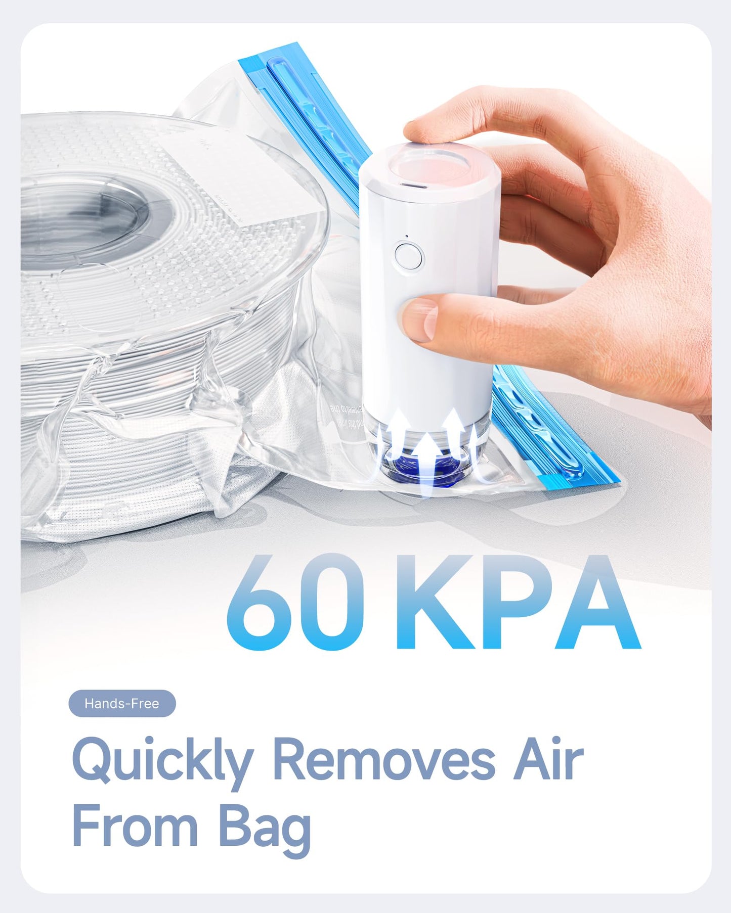 Filament Vacuum Bag Kit with Automatic Pump, 20 Filament Storage Bags 34*30 cm for 1.75mm 3D Printer Filament