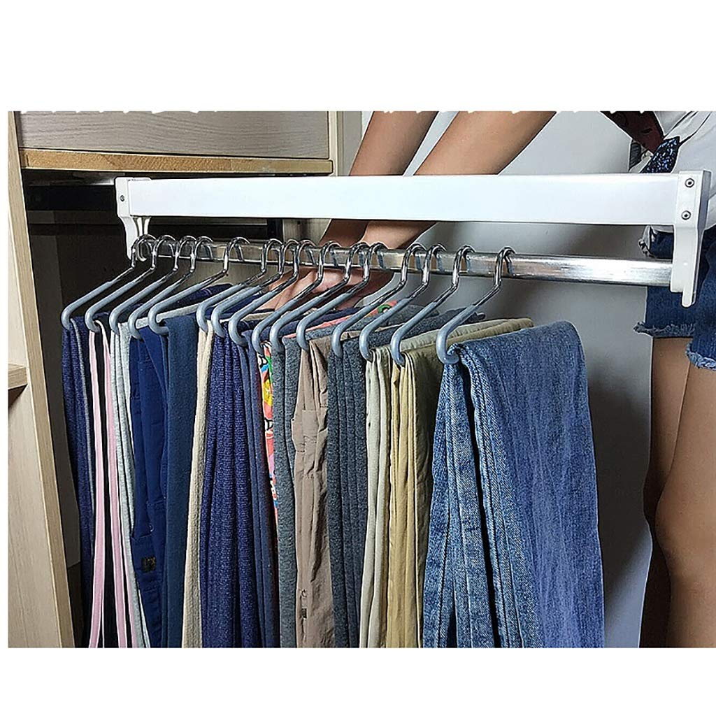 Pull-out clothes rail for pulling out the hangers Adjustable wardrobe clothes rail -500mm