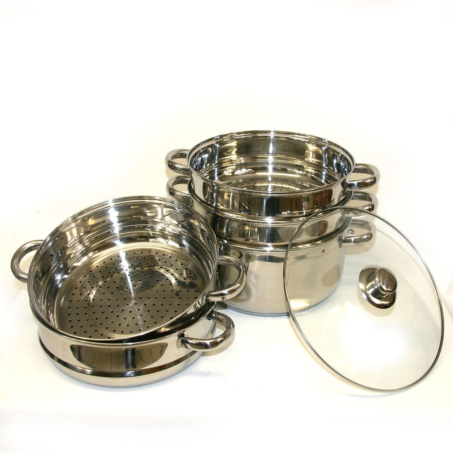 Steam cooker, Mantowarka, steam pot set made of stainless steel/Мантоварка - Мантышница, 24cm bio steam cooker/induction